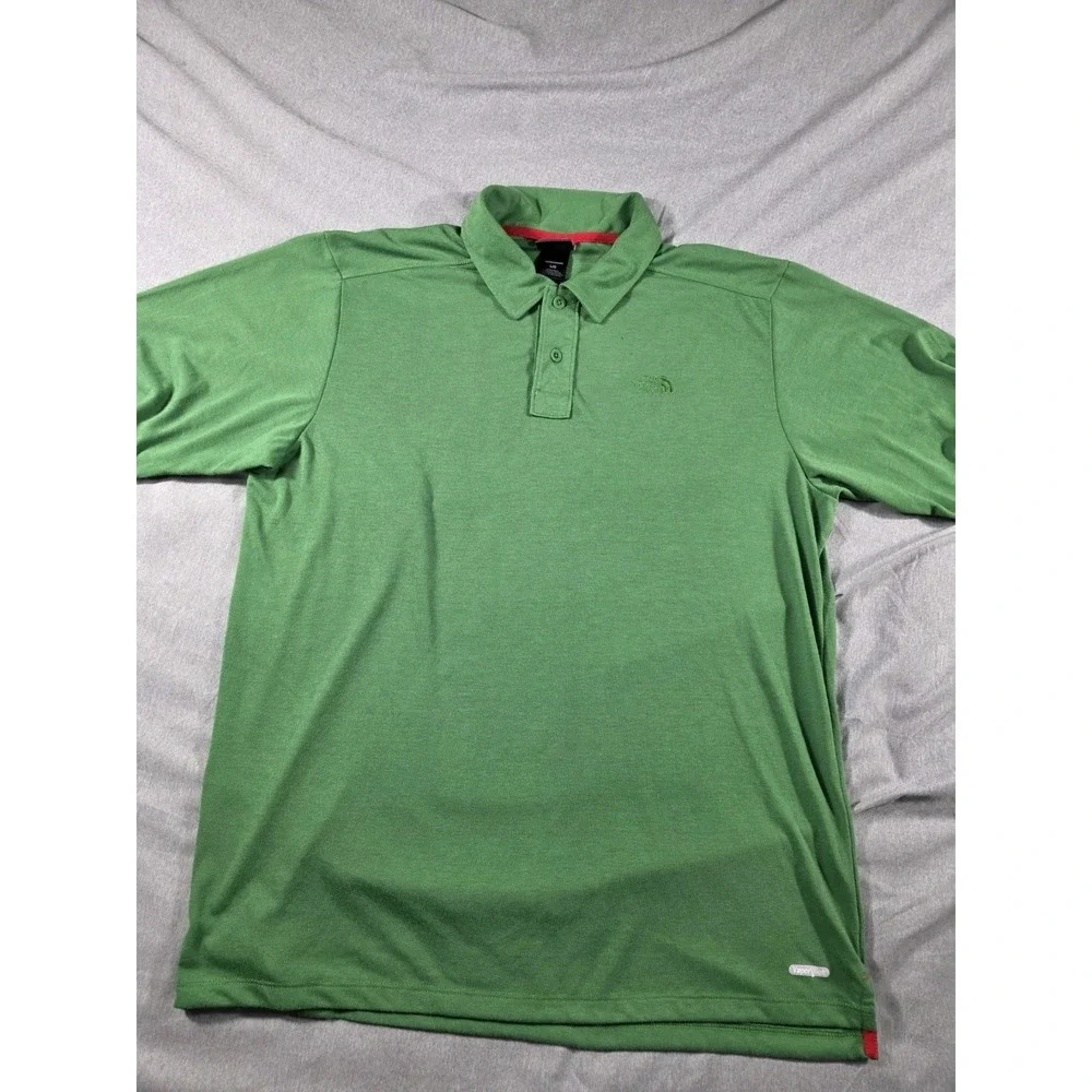 The North Face Vapor Wick Short Sleeve Polo Shirt Men's Large Green